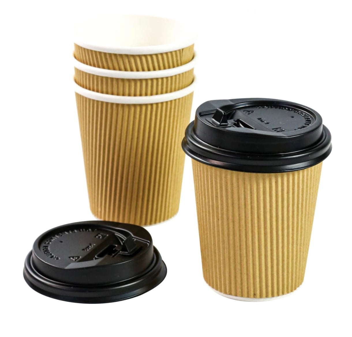 Coffee Ripple Cup 250ml Brown/ White/ Black