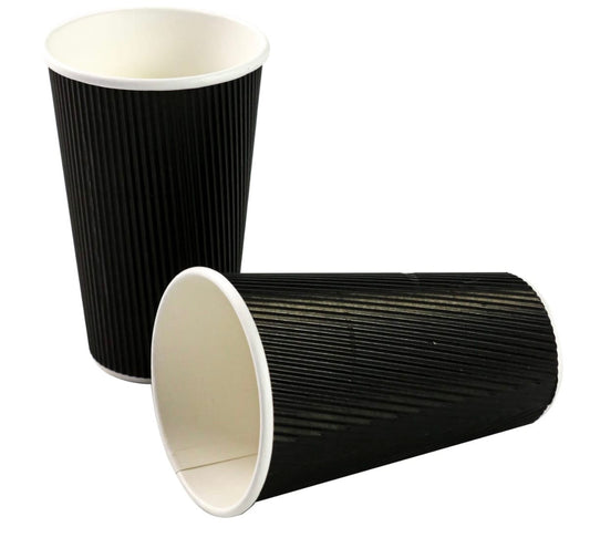 Coffee Ripple Cup 500ml Brown/ White/ Black