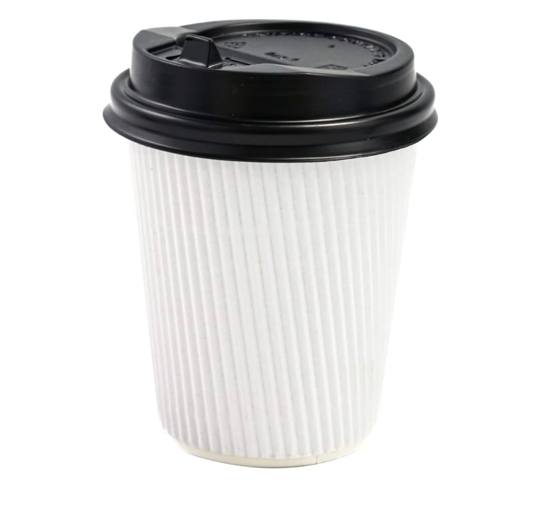 Coffee Ripple Cup 250ml Brown/ White/ Black